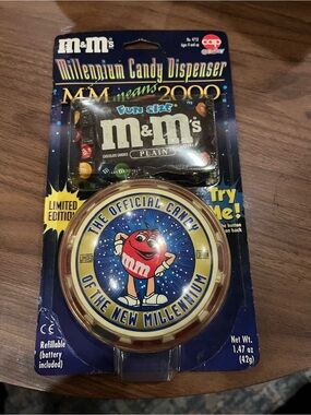 M&M'S Millennium Candy Dispenser - Red, Blue & Gold